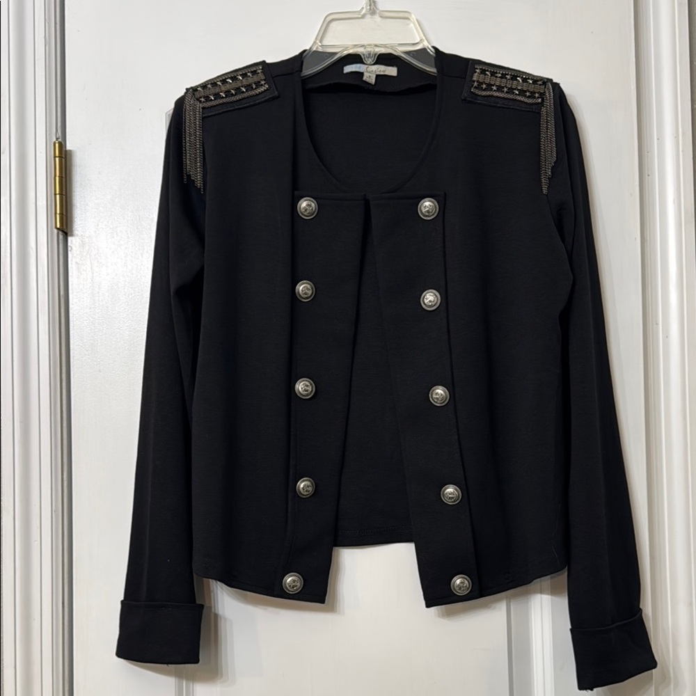 Black Sailor Embellished Women's Jacket